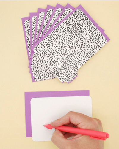 product image for wavy check green notecard set 8pc nc md01 b 3 96
