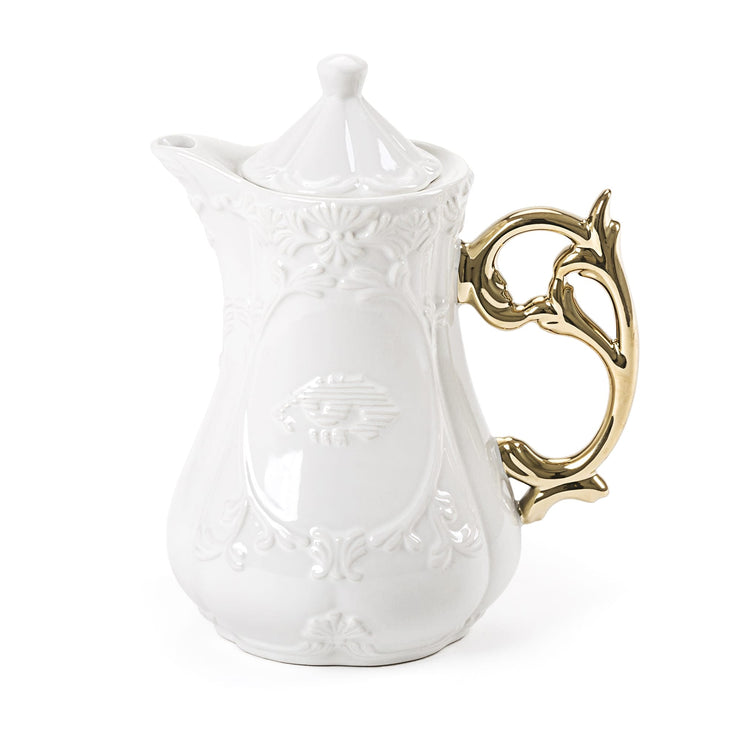 I-Tea Porcelain Teapot w/ Gold Handle design by Seletti