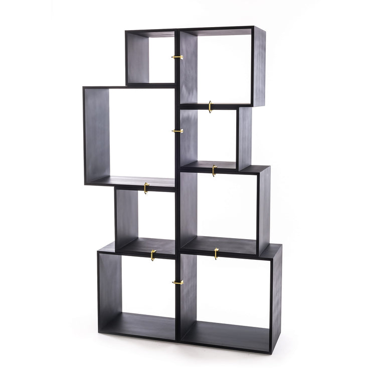 assemblage modular bookcase in antracite by seletti 10