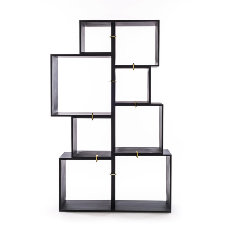 assemblage modular bookcase in antracite by seletti 9