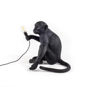 The Monkey Lamp in Black Sitting Version