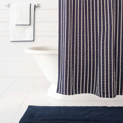 product image for signature banded white indigo towel by annie selke sbwibs 2 48