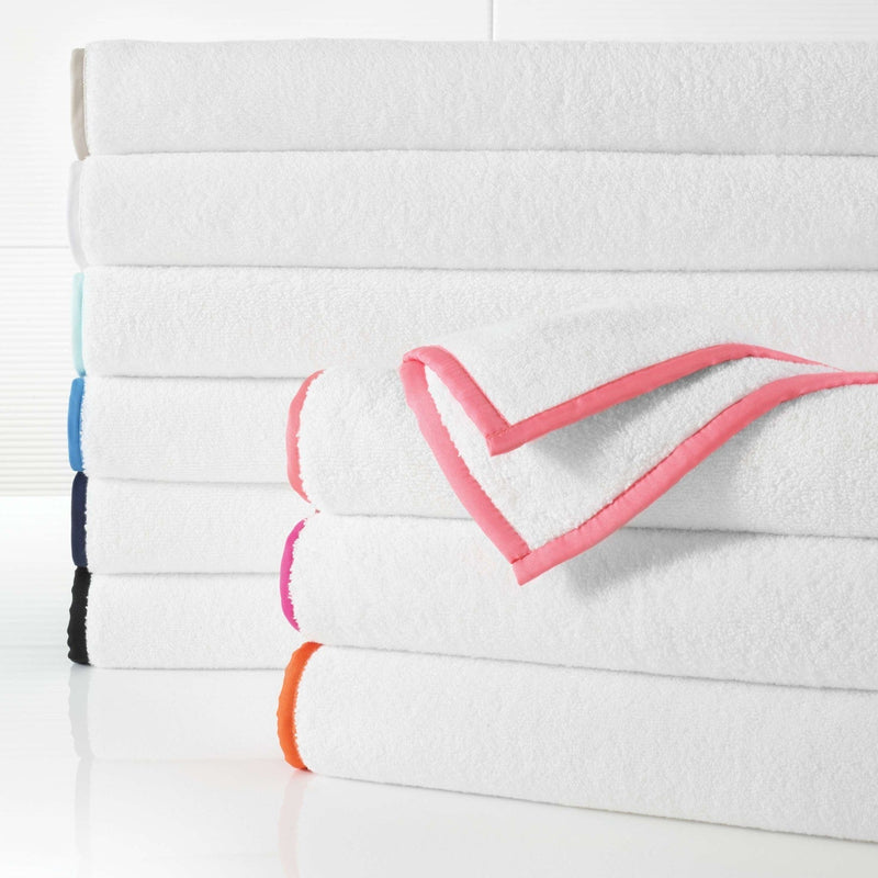 media image for signature banded white indigo towel by annie selke sbwibs 3 247