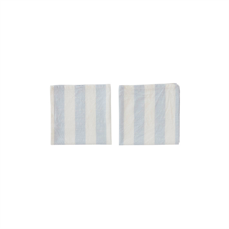 media image for striped napkin pack of 2 ice blue oyoy l300309 1 227