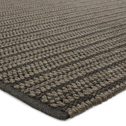 Talin Elmas Outdoor Handwoven Striped Gray Charcoal Rug By Jaipur Living Rug158385 2