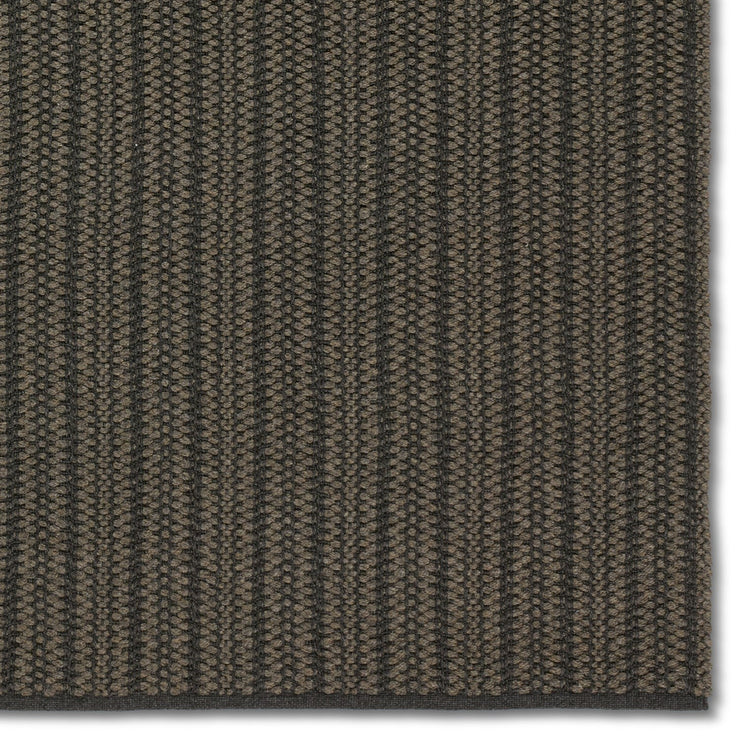 Talin Elmas Outdoor Handwoven Striped Gray Charcoal Rug By Jaipur Living Rug158385 4
