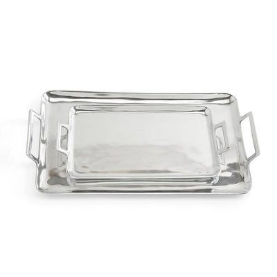 product image for crillion s 2 high polished silver trays with handles 2 4