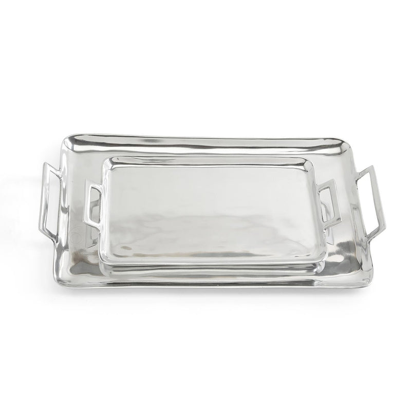 media image for crillion s 2 high polished silver trays with handles 2 297
