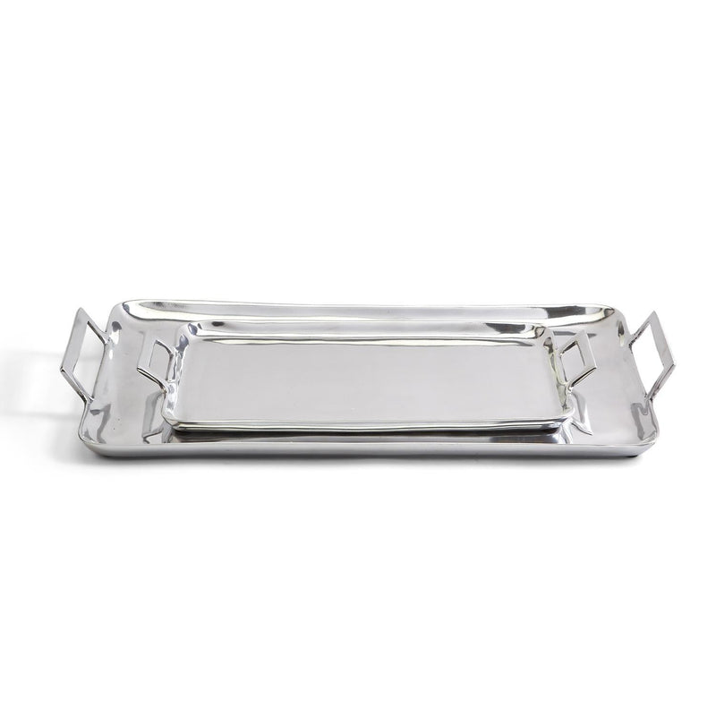 media image for crillion s 2 high polished silver trays with handles 3 214