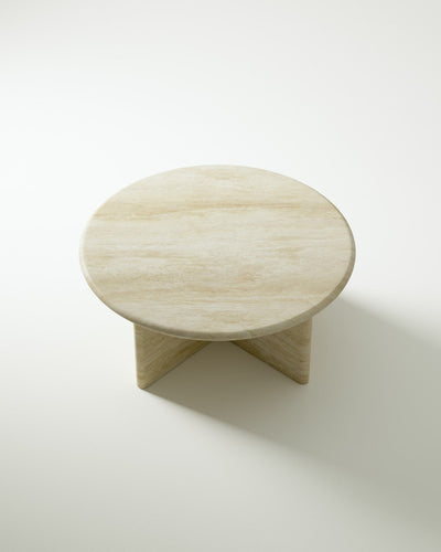 product image for plinth large circular marble coffee table csl3315 slm 9 74