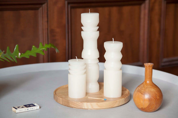 White Totem Candles design by Areaware