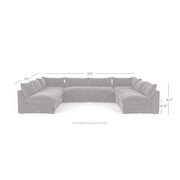 Grant 5 Pc Sectional In Ashby Oatmeal