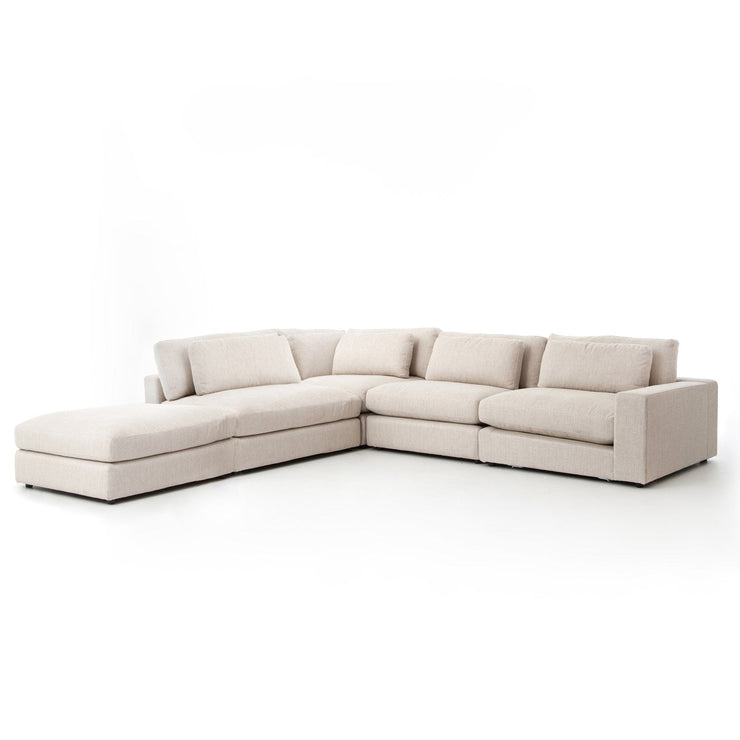 bloor 4 piece sectional with ottoman by Four Hands 1