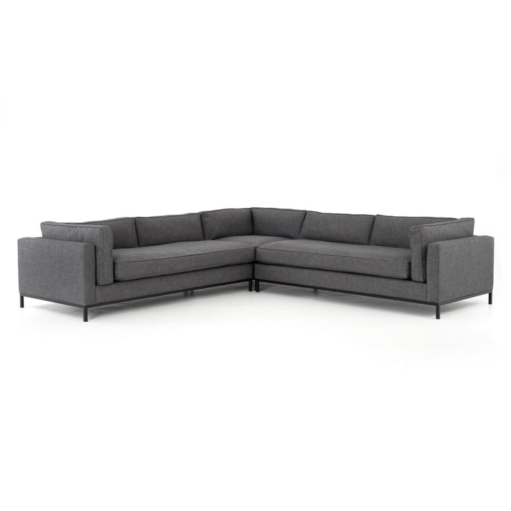 Grammercy 3 Pc Sectional In Bennett Charcoal