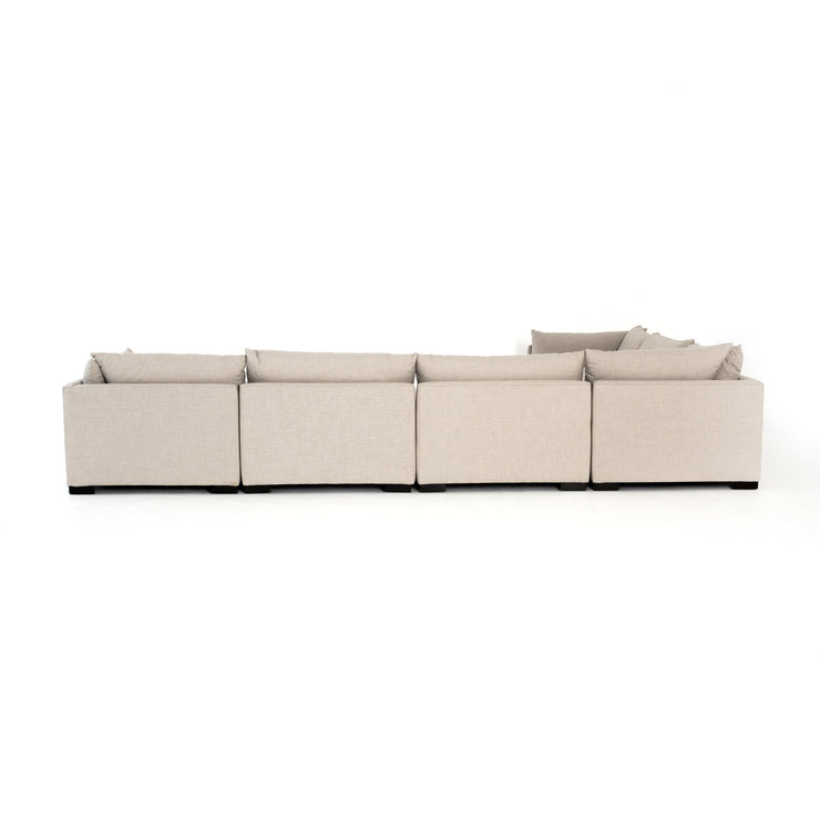 Westwood 6 Pc Sectional Ottoman In Bennett Moon