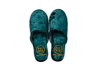 product image of velvet slipper small green design by puebco 1 593