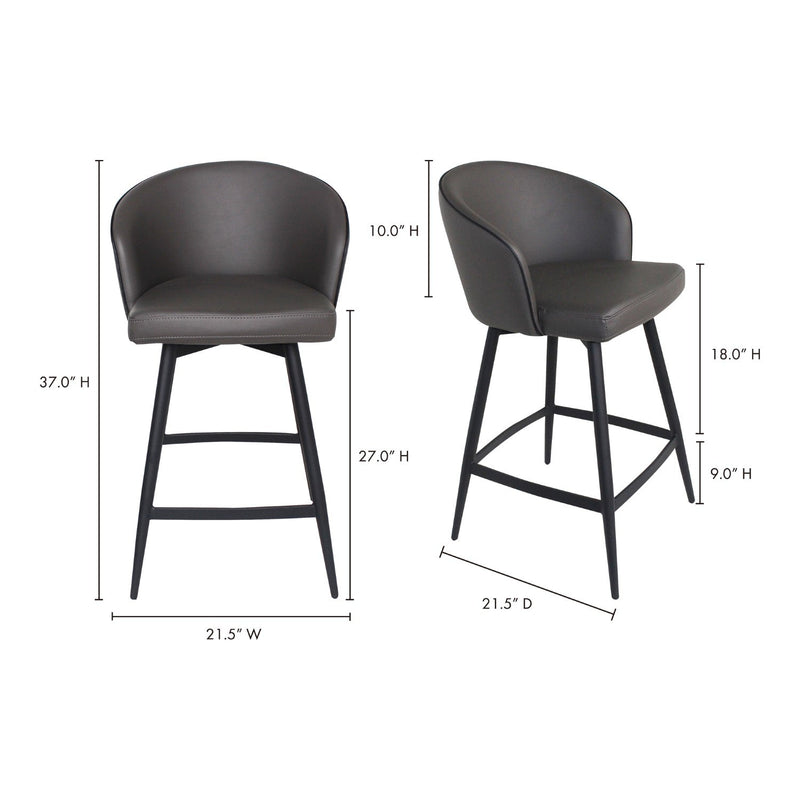 media image for Webber Swivel Counter Stool Charcoal 6 265