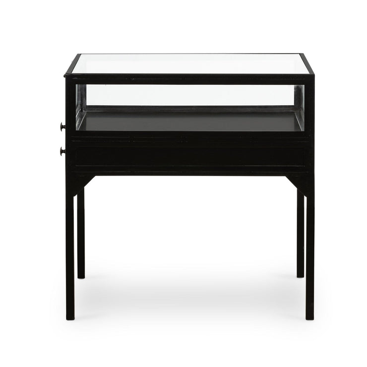 orso shadow box end table in black design by Four Hands 2