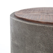 crosby side table in charcoal shagreen 2