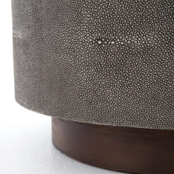 crosby side table in charcoal shagreen 3