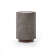 crosby side table in charcoal shagreen 1