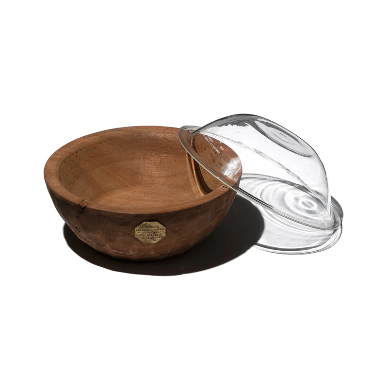 media image for Vintage Wooden Pet Bowl with Glass 238