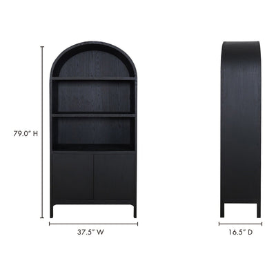 product image for Wilde Display Cabinet Black Oak 7 59