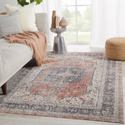 Temple Medallion Gray & Red Rug by Jaipur Living