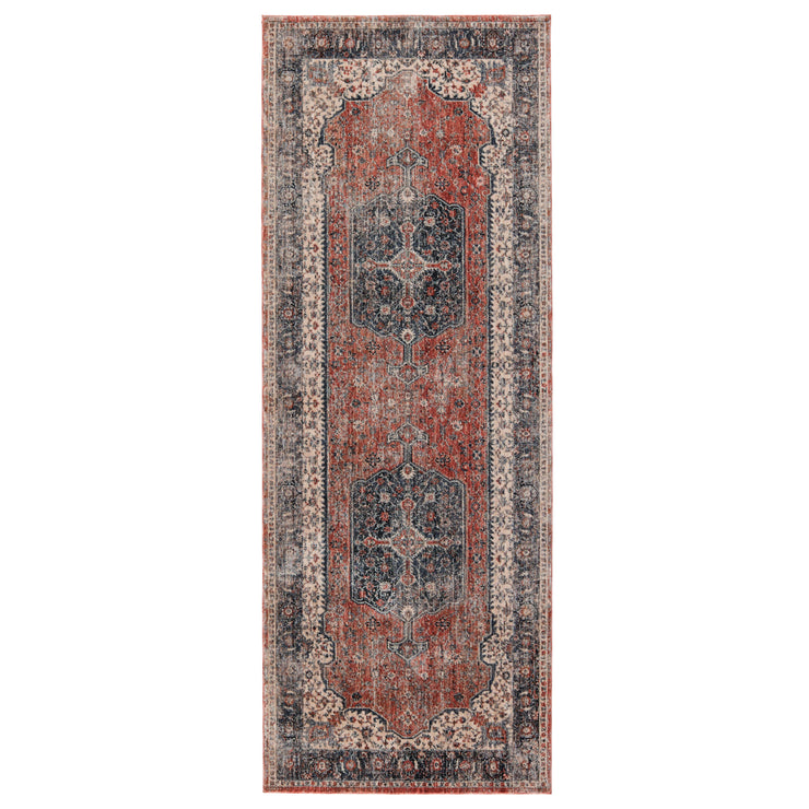 temple medallion gray red rug by jaipur living 2