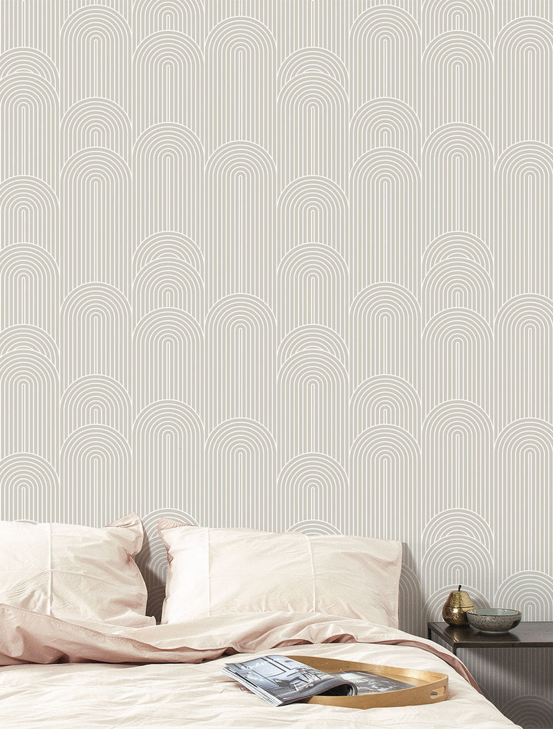media image for Graphic Lines Beige WP-734 Wallpaper by Kek Amsterdam 295