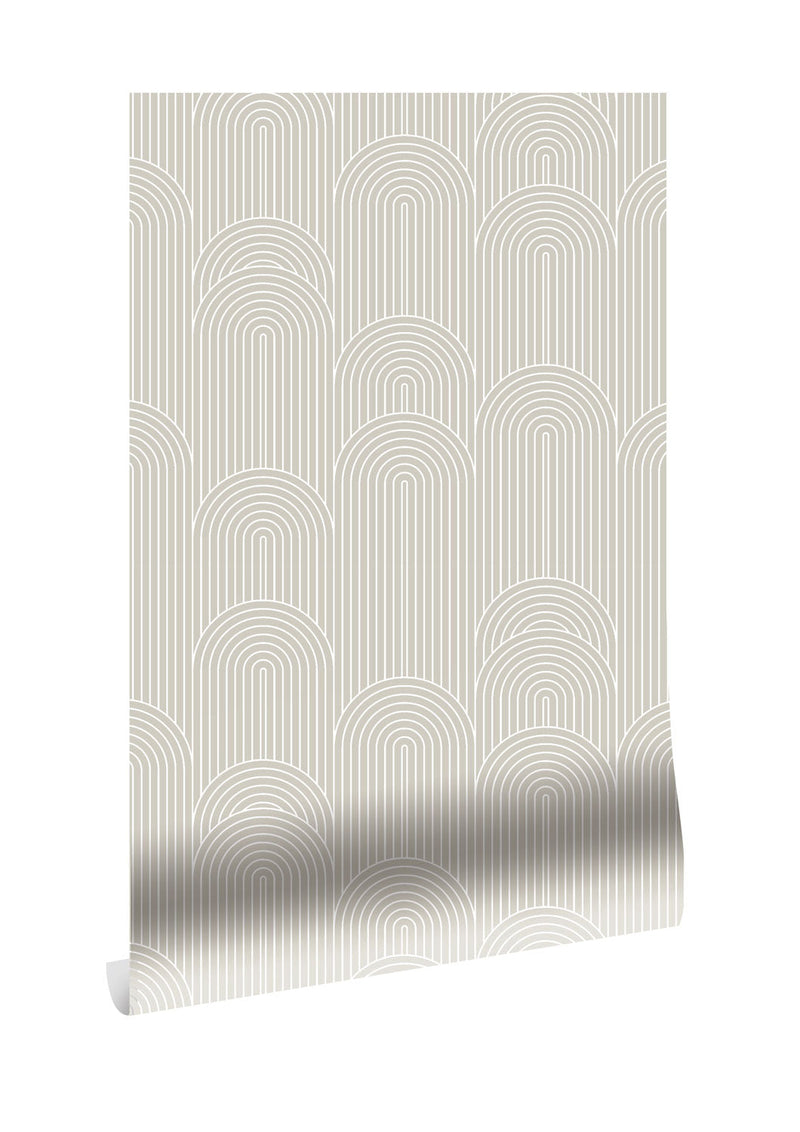 media image for Graphic Lines Beige WP-734 Wallpaper by Kek Amsterdam 299
