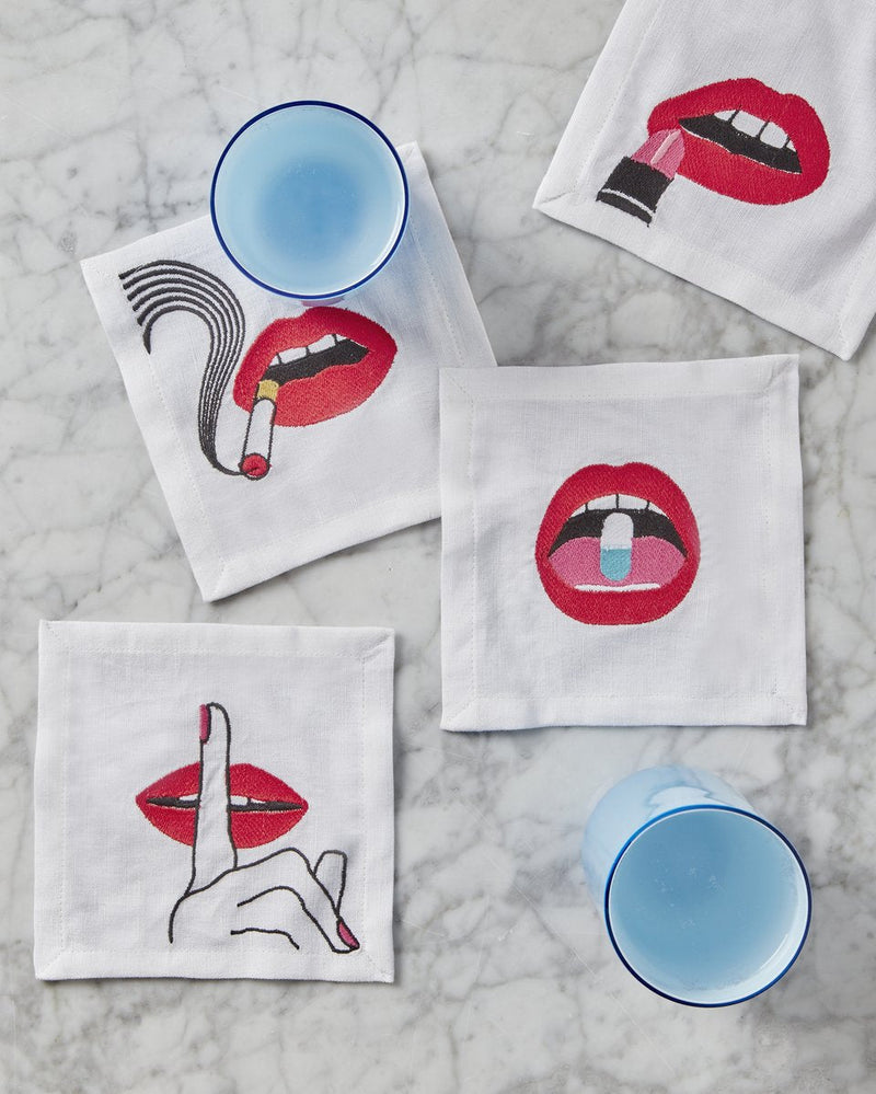 media image for lips cocktail napkins 7 252