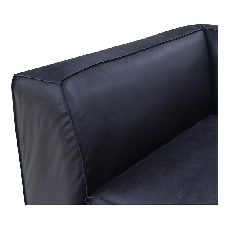 media image for form classic l modular black leather sectional vantage by Moe& 291