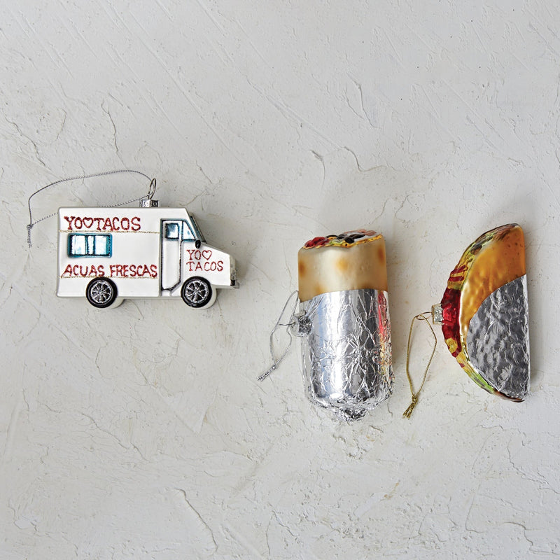 media image for Hand Painted Taco Truck Ornament 3 230
