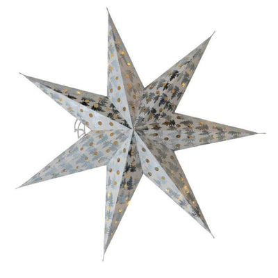 product image for Recycled Paper 7 Point Star Ornament w/ LED Light String 32