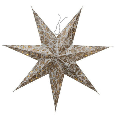 product image for Recycled Paper 7 Point Star Ornament w/ LED Light String 79