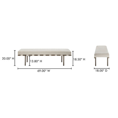 product image for Carson Dining Bench Moes Home Collection Mhc Ym 1016 34 5 47