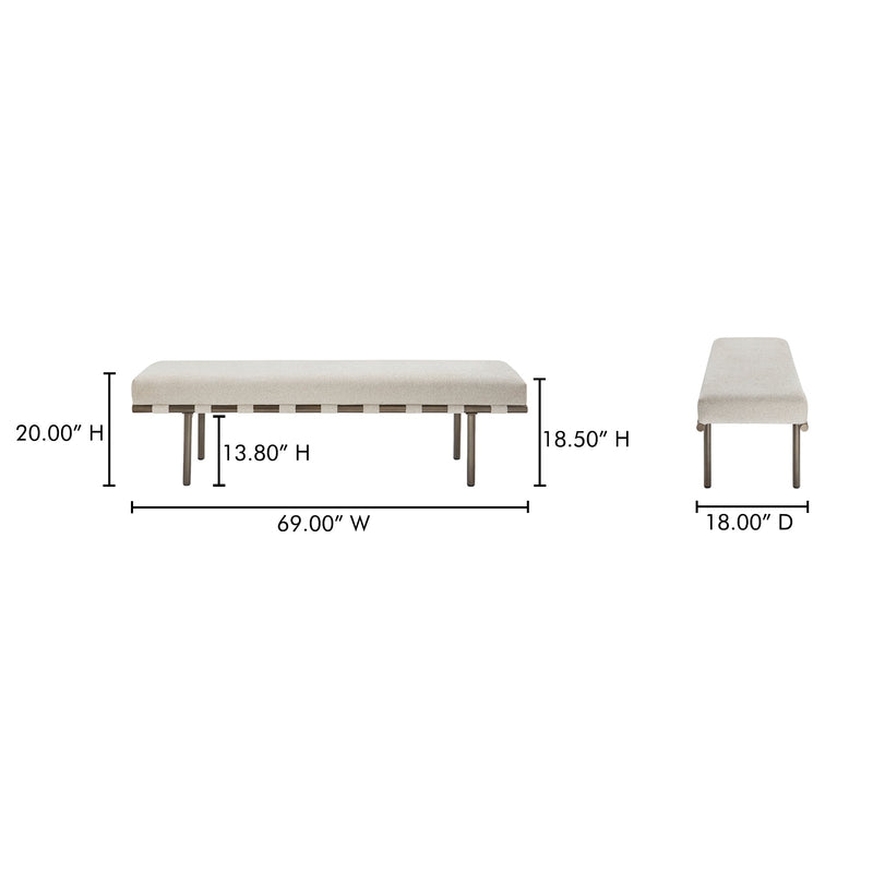 media image for Carson Dining Bench Moes Home Collection Mhc Ym 1016 34 5 288