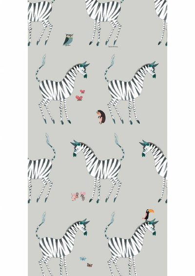 product image of Zebra Kids Wallpaper in Grey by KEK Amsterdam 521