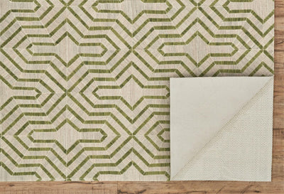 product image for Bromham Flatweave Green and Ivory Rug by BD Fine Fold Image 1 54