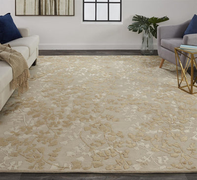 product image for Khalo Hand Tufted Beige and Gold Rug by BD Fine Roomscene Image 1 27