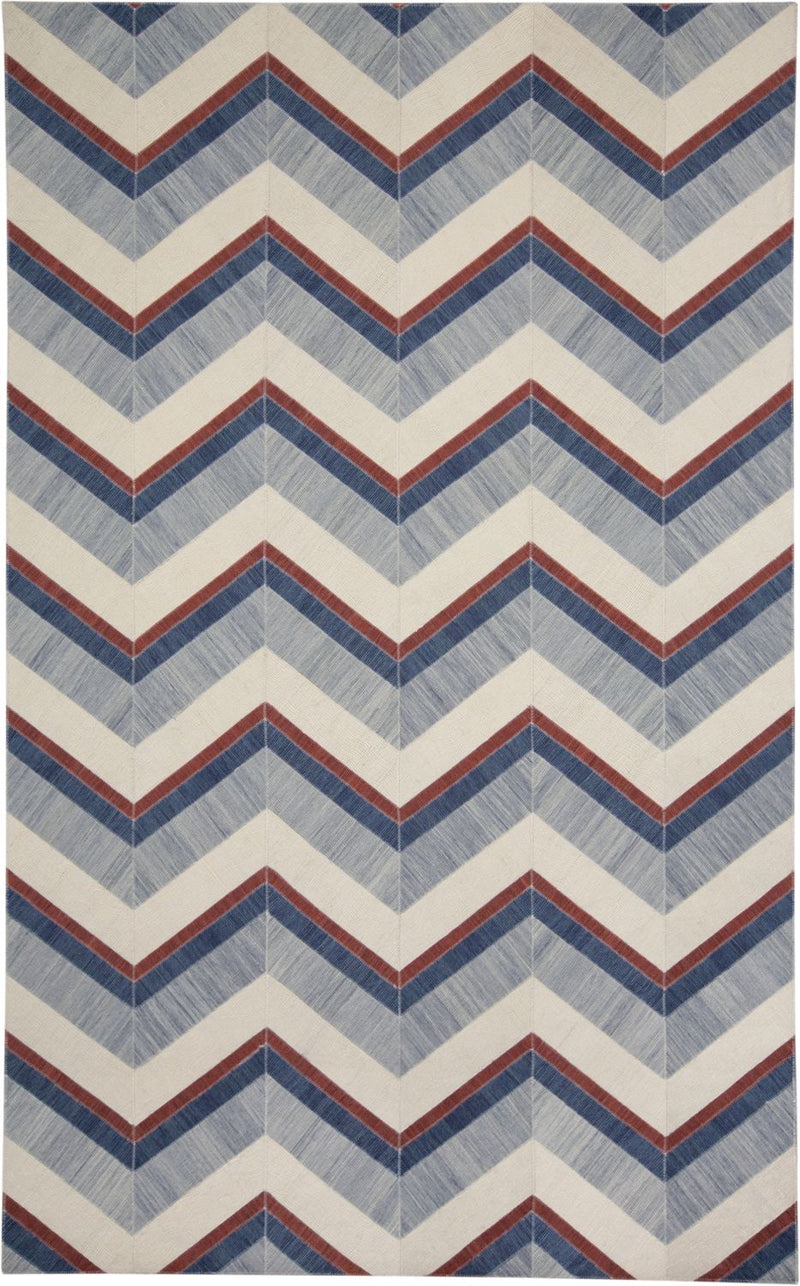 media image for Bromham Flatweave Blue and Red Rug by BD Fine Flatshot Image 1 296