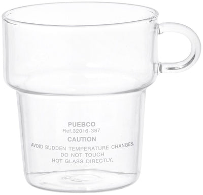 product image for borosilicate glass mug deep stacking design by puebco 14 8