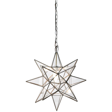 clear star chandelier in various sizes 1