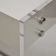 acrylic side panel desk with matte white lacquer top 3
