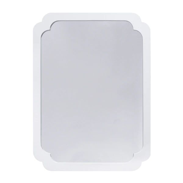 amelia white lacquer pinched corner mirror design by bd studio 1