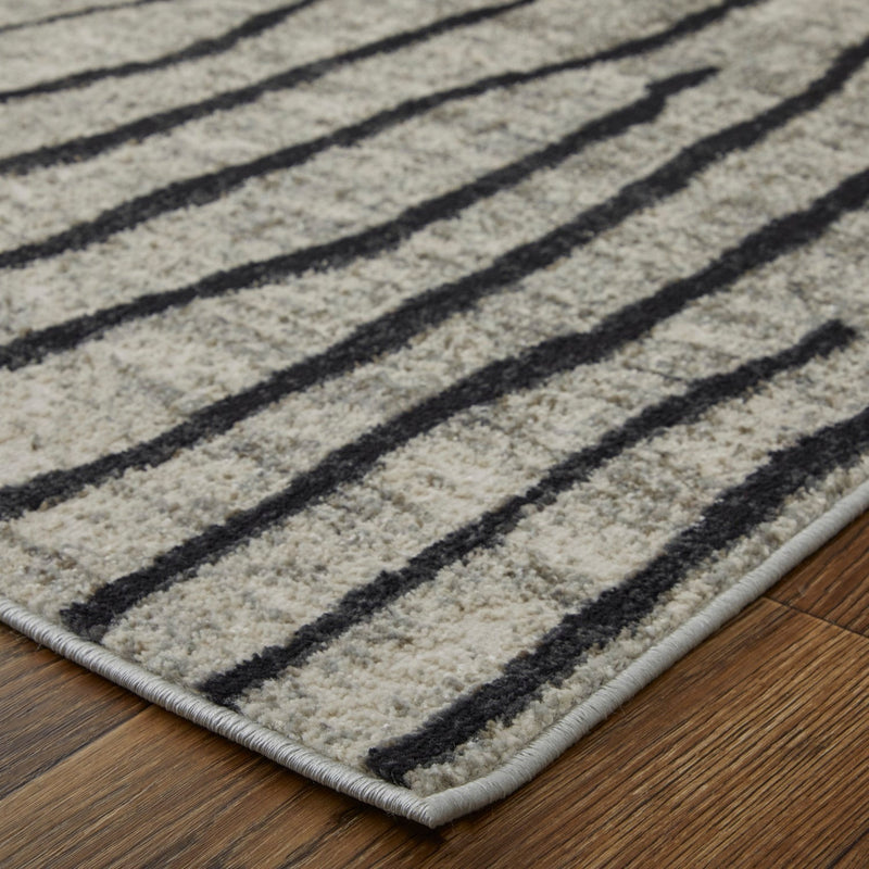 media image for Kiba Abstract Gray/Black/Taupe Rug 2 212