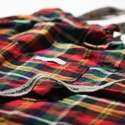 product image for Recycle Cotton Check Apron - Red x Green 82