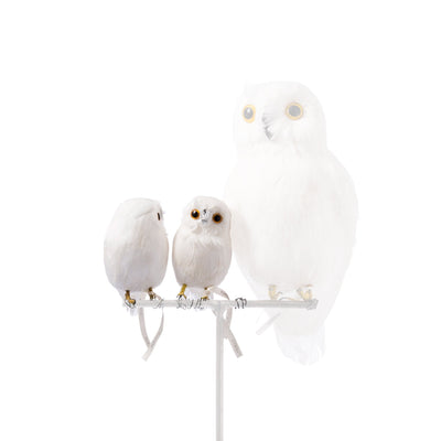 product image for artificial birds owl white design by puebco 1 88
