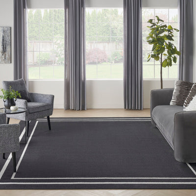 product image for Nourison Home Nourison Essentials Black Ivory Contemporary Rug By Nourison Nsn 099446136633 22 60